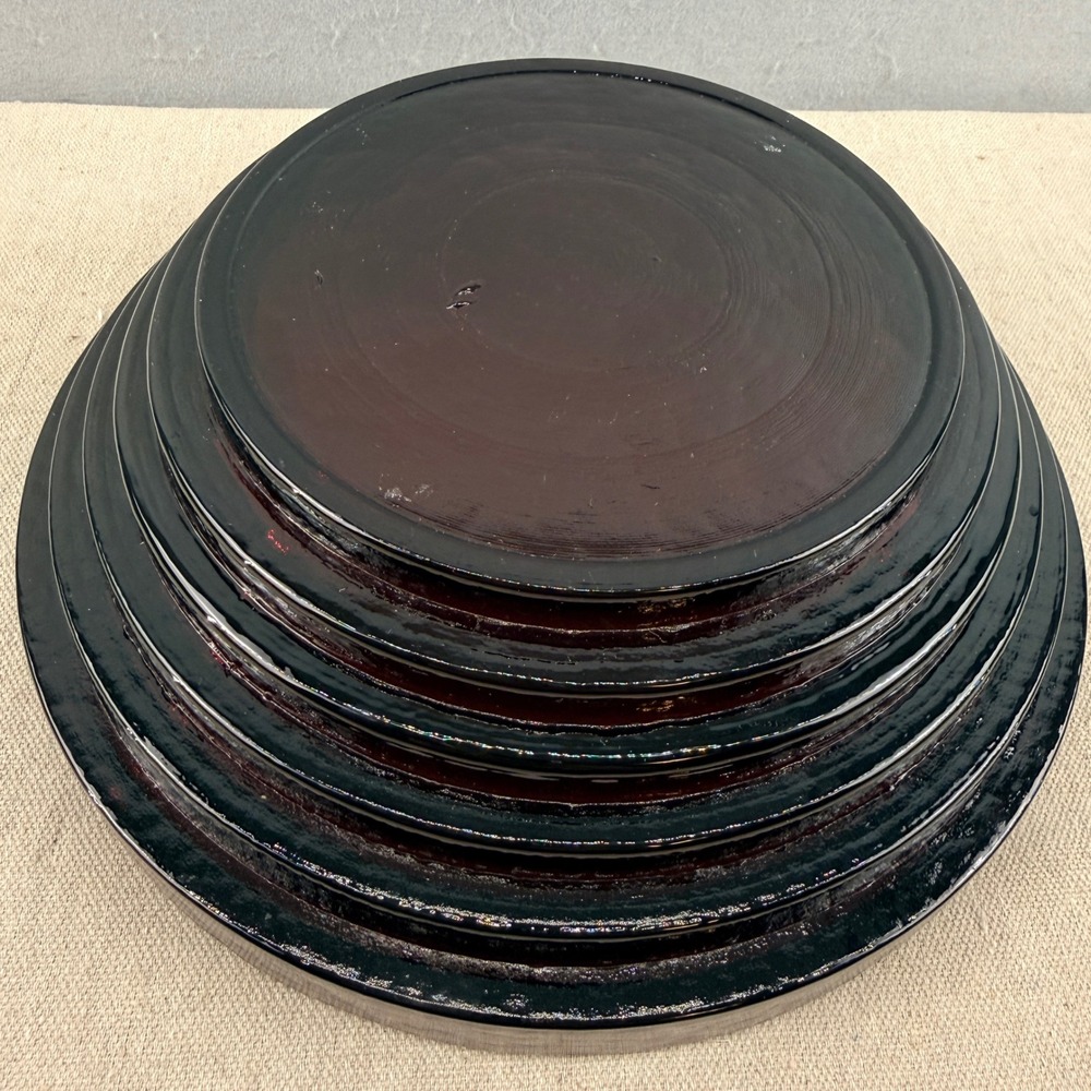 Blenko 9608L Amethyst Step Bowl Large Matt Carter - Picture 3 of 8